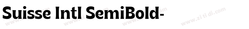 Suisse Intl SemiBold字体转换